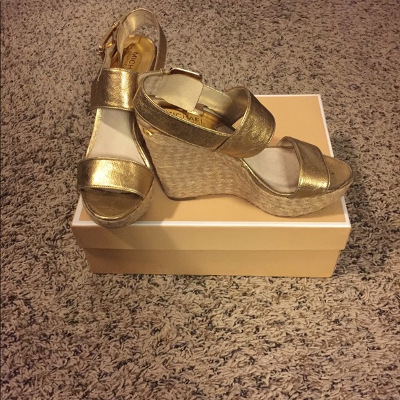 MICHAEL Michael Kors Shoes - Michael Kors gold wedges!